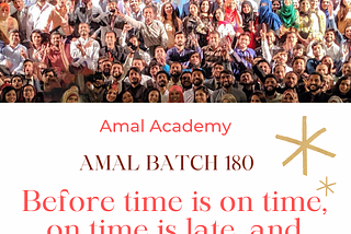 Experience at Amal Academy