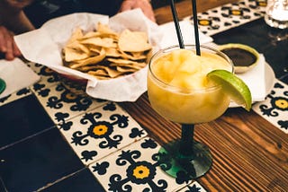 Mexican Margarita with lemon