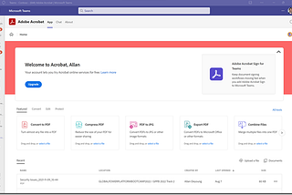 New native PDF integration experience in Microsoft Teams