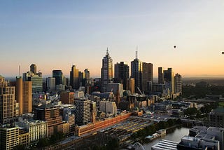 A view of the city Melbourne