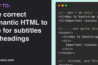 The correct semantic HTML for adding subtitles to h1 tags