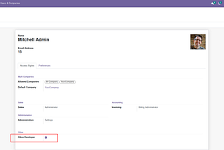 Become Odoo Developer Mode