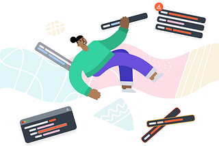An illustration depicting someone lost in the confusing code and changes