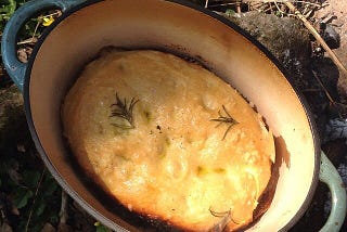 Focaccia on a Campfire