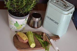 Residential composting as a worry about sustainable food.