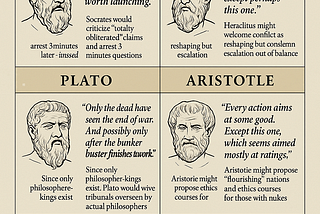 Plato in the War Room: Greek Philosophers React to the US-Iran Strike Fiasco