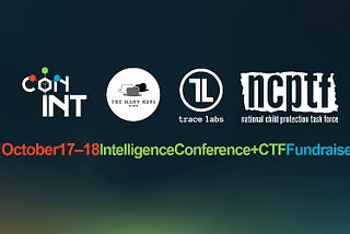 Logos for conINT, The Many Hats Club, Trace Labs, and NCPTF