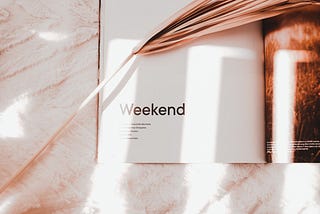 Small habits for a productive weekend