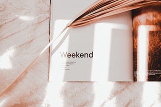 Small habits for a productive weekend
