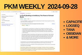 PKM Weekly — 2024–09–28