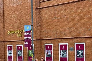 Leaving so soon, gentlemen? Fans outside Villa Park