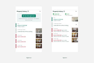 Property history designed for buyers to make informed decisions