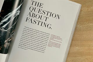 The Amazing benefits of Fasting for a few hours a week.