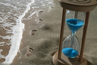 Sand clock at the beach