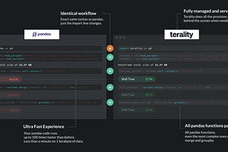 Terality is a distributed data processing engine for Data Scientists to execute all their Pandas…