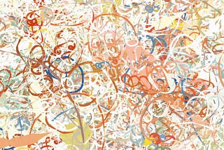 A set of colored squiggles on a canvas