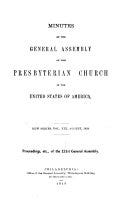 Minutes - United Presbyterian Church in the U.S.A. | Cover Image