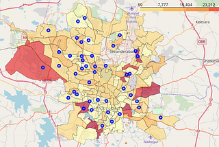Geo-spatial analysis of Hyderabad using Clustering (Unsupervised learning) in Python