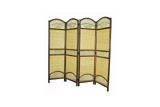 Rattan Room Divider with Bamboo Frame: Versatile and Stylish | Image