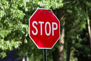 Stop sign.