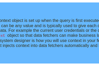 How to use GraphQL Context to shared data efficiently between DataFetchers ??