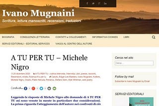 Ivano Mugnaini intervista Michele Nigro