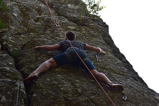 Climber climbing
