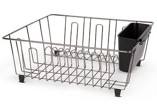 mainstays-small-dish-drainer-rack-chrome-black-silver-1