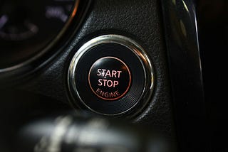 Picture of a Start Stop button in a car. The story of my life.
