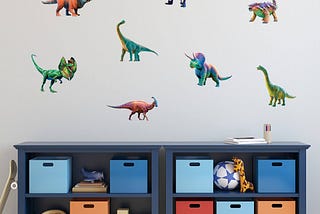 Vibrant Dino-Themed Wall Decals for Kids | Image