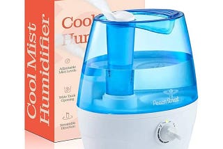 Peach Street Compact Cool Mist Humidifier for Babies and Offices | Image