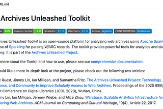 Archives Unleashed Toolkit 1.0.0: A Sparkling New Way to Explore Web Archives