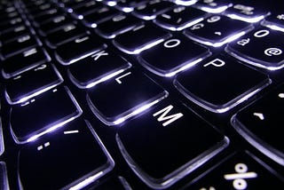 Close up picture of a computer keyboard
