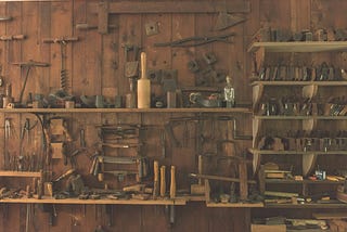 A photo of a carpenter’s tool set