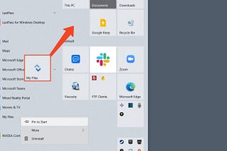 Use Microsoft Edge to Add FTP Site as an Application on Your Start Menu