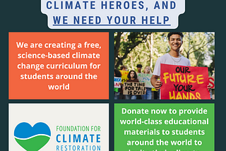 Climate restoration education is for everyone