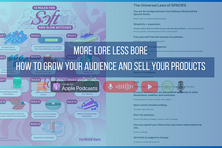 12+ Audio Course: More Lore Less Bore — How to Grow Your Audience and Sell Your Products —…