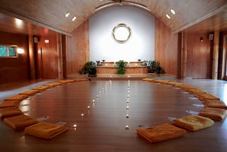 Inside of Won Buddhist temple in North Carolina.