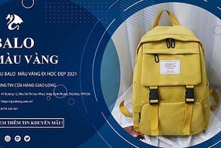 Những Mẫu Balo MàuVàng Đi Học Đẹp