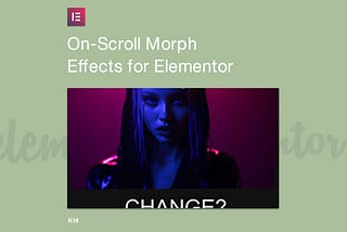 On-Scroll Morph Effects