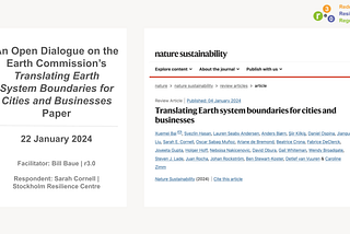 An Open Dialogue on the Earth Commission’s “Translating Earth System Boundaries for Cities and…