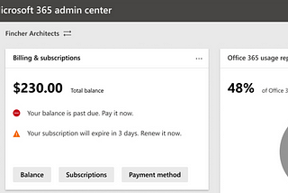 New organization switcher in the Microsoft 365 admin center