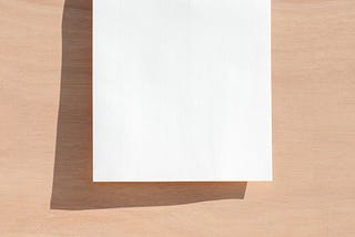 White Sheet of Paper Beckons