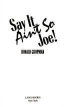 Say it Ain't So, Joe! | Cover Image