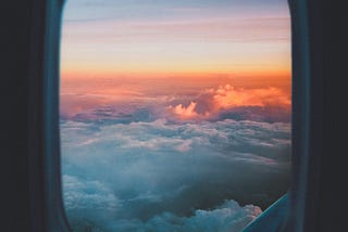 Clouds — view from a plane window