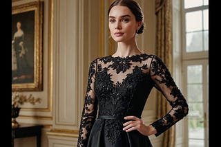 Elegant-Black-Dress-With-Sleeves-1