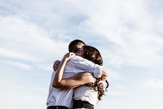 Scorpio woman and man hugging