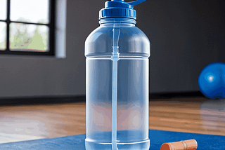 Half Gallon Water Bottle with Straw-1