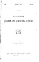 The North Carolina Historical and Genealogical Register | Cover Image