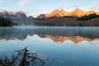 Sunrise in the Sawtooth Mountains, Idaho.
